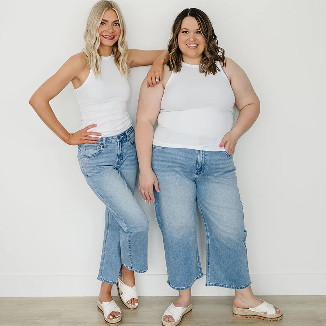 Rubies + Honey Wide Leg Crop jeans