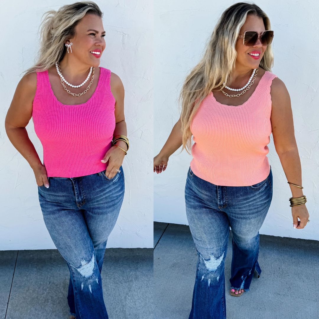 Lilian Scalloped Knit Tank Pre-Order