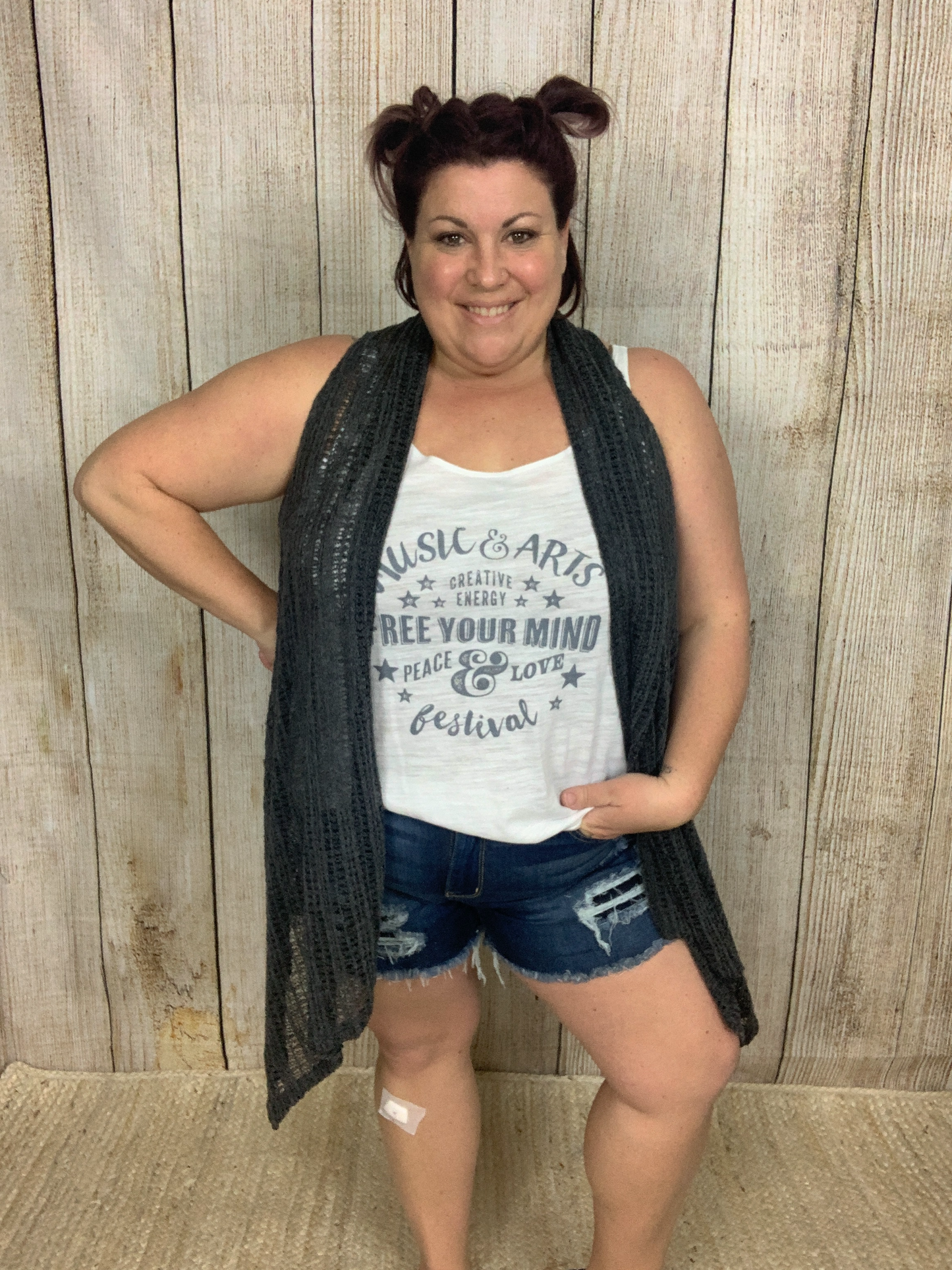 Judy Blue Patch Cut Off Shorts