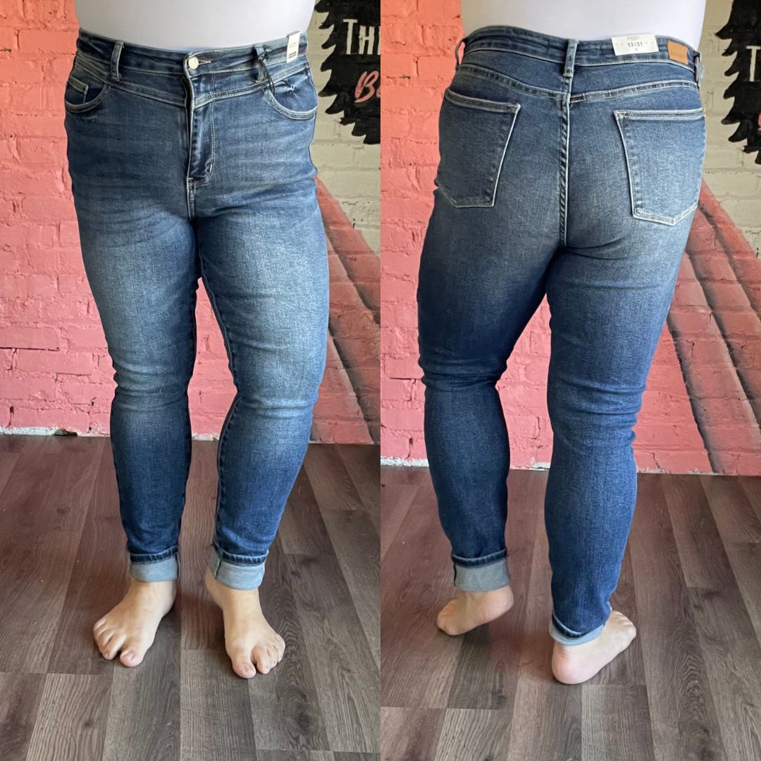 Judy Blue High Rise Front Yoke Skinny Jeans