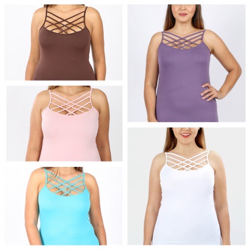 Seamless Triple Criss-Cross front Cami