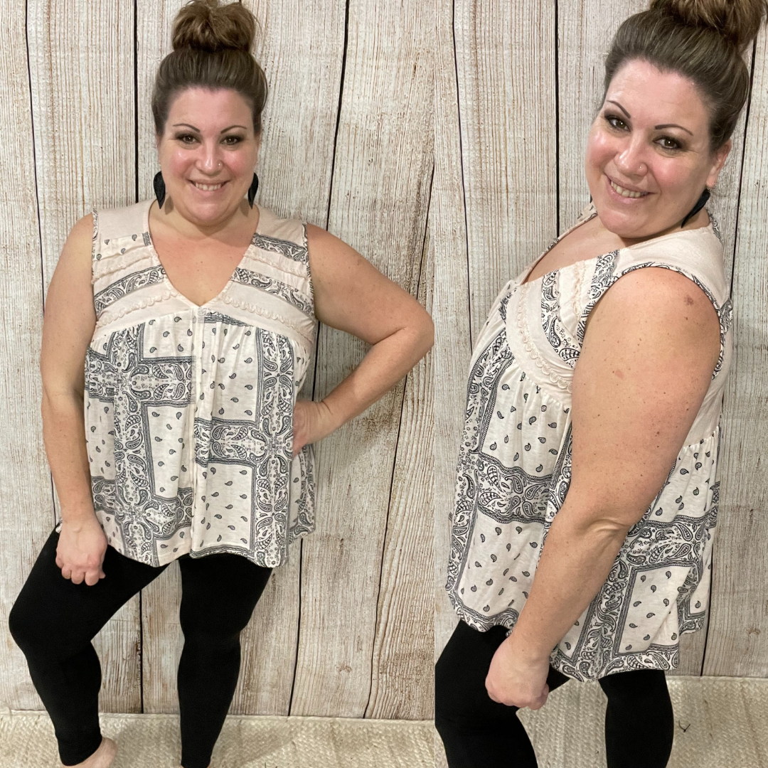 Perfect Paisley Hi-Low Baby Doll