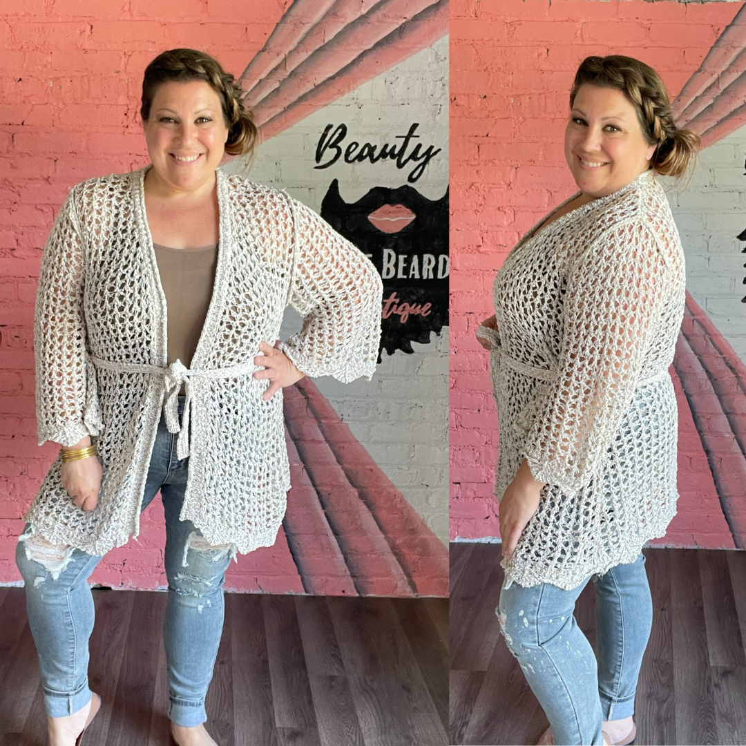 Open weave summer cardigan hotsell