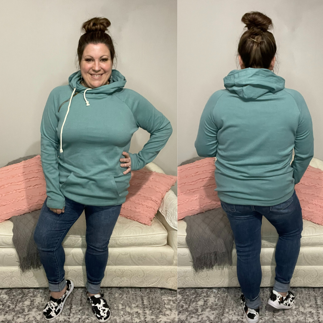 Ampersand Avenue Turquoise Double-hood Hoodie