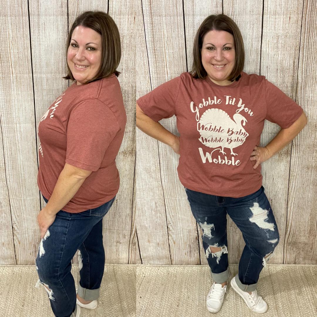 Gobble Till You Wobble Baby Tee