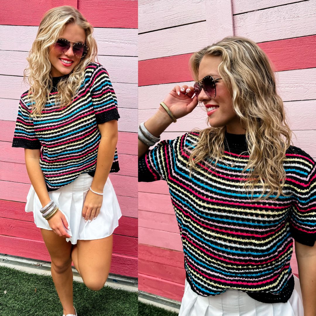 Abby Stripe Knit Top Pre-Order