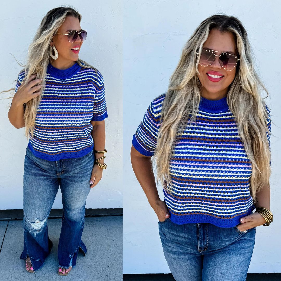 Abby Stripe Knit Top Pre-Order