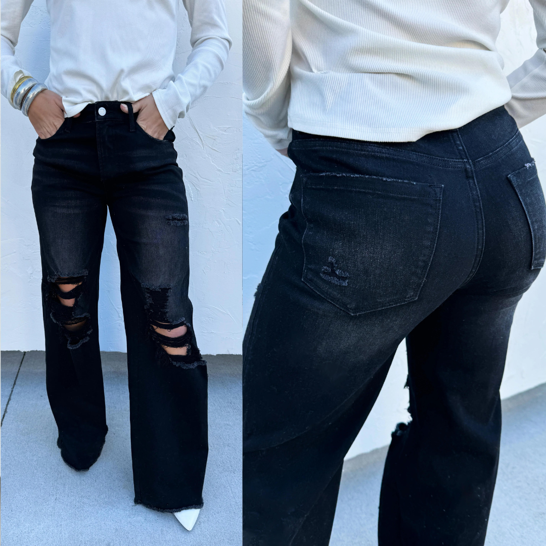 Blakeley Black Distressed Jeans