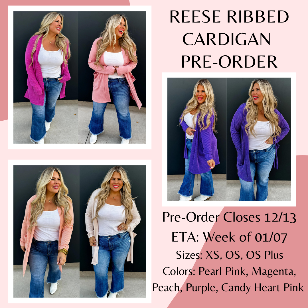 Valentine Reese Ribbed Cardigan Pre-Order