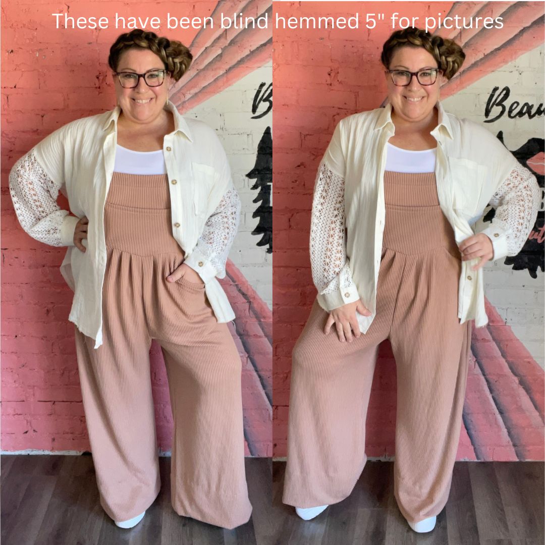 Latte Carley Boho Overalls