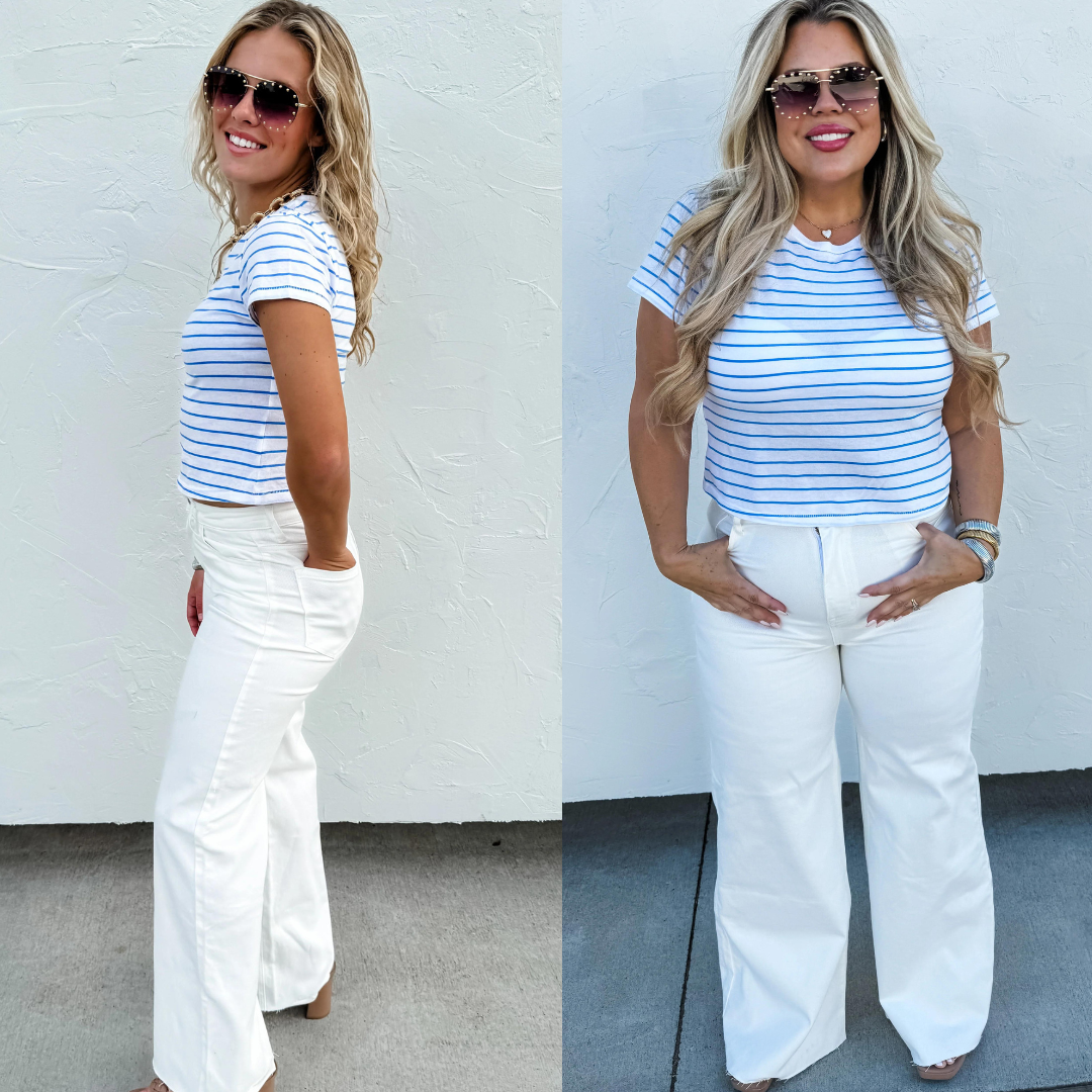 Blakeley Laney Crop White Jeans Pre-Order