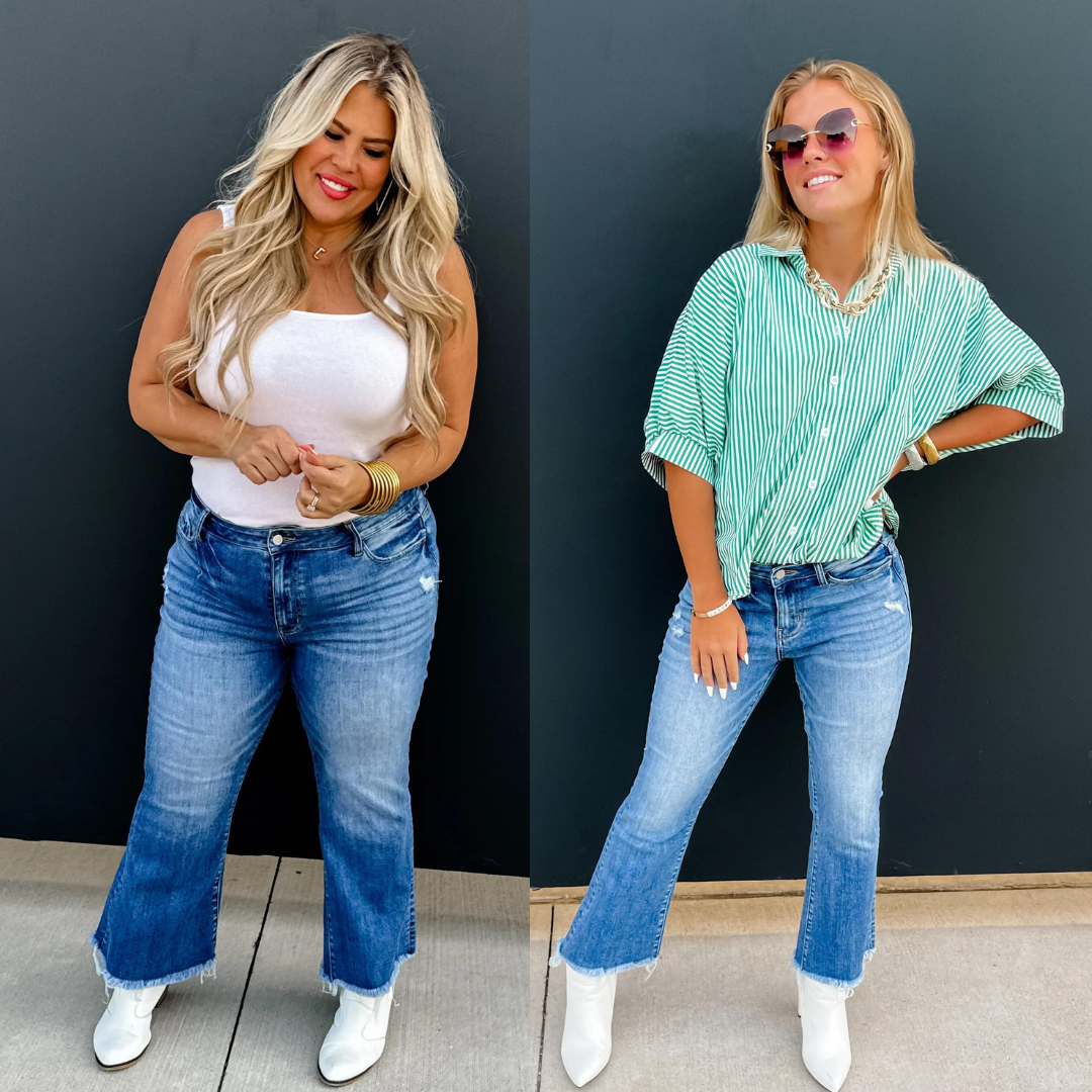 Logan Flare Crop Jeans Pre-Order