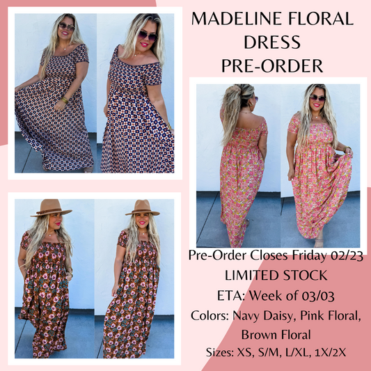 Madeline Floral Dress Pre-Order