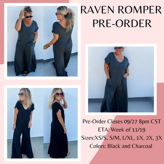 Raven Romper Pre-Order