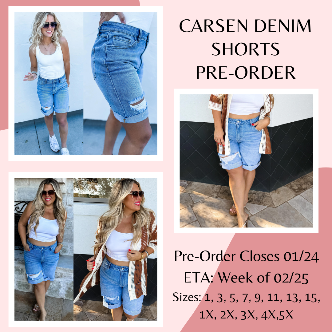 Carson Denim Shorts Pre-Order