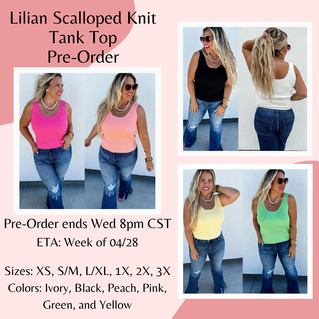 Lilian Scalloped Knit Tank Pre-Order