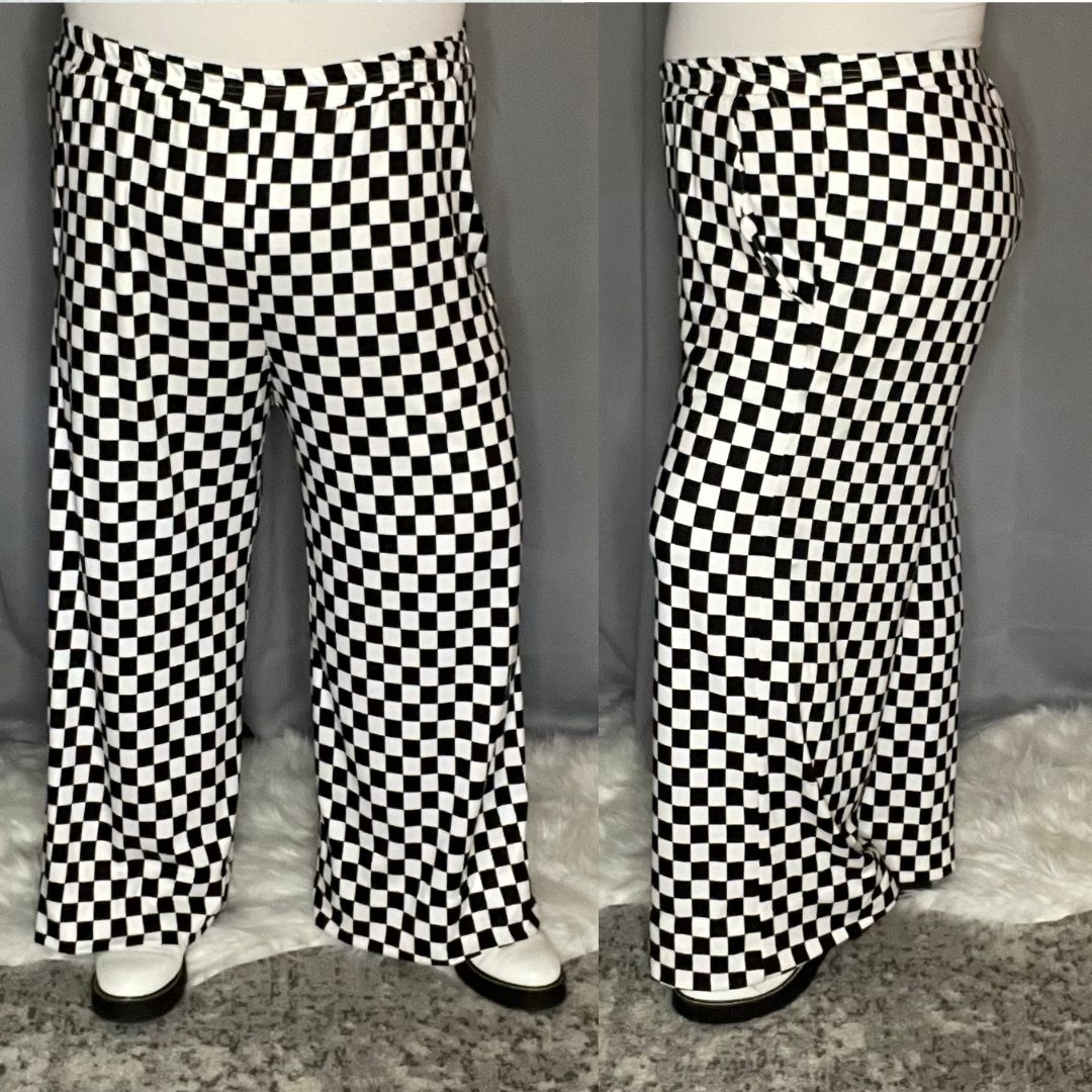 Bold Block Checkered Pants