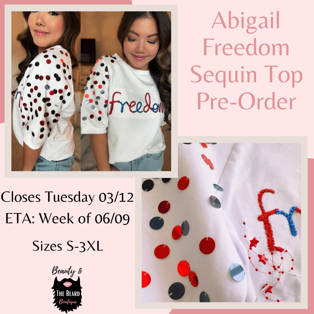 Abigail Freedom Sequin Sleeve Pre-Order