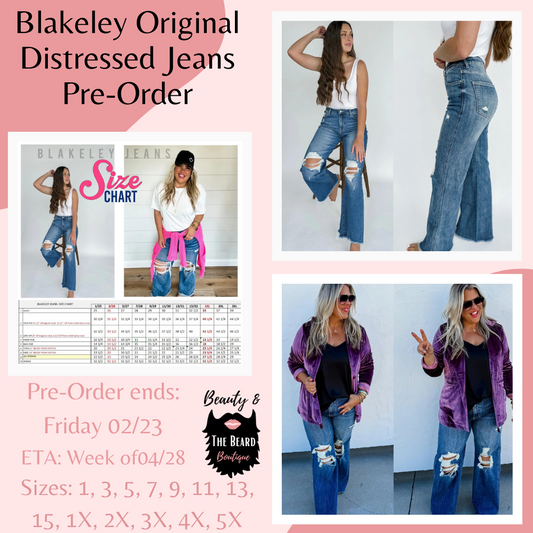 Original Blakeley Distressed Jeans Pre-Order