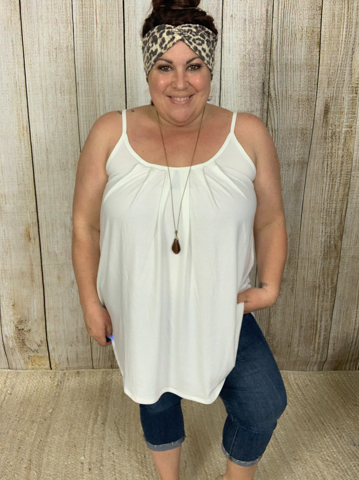 Ivory Pleated Cami