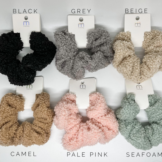 Soft Teddy Bear Scrunchies