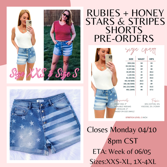 Rubies + Honey Stars & Stripes Shorts