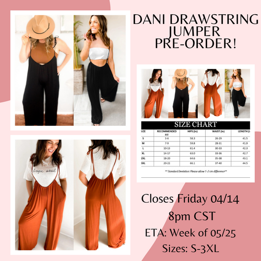 Dani Drawstring Jumpsuit Pre-Order