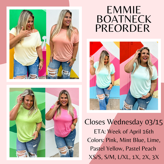 Summer Emmie Boatneck Pre-Order