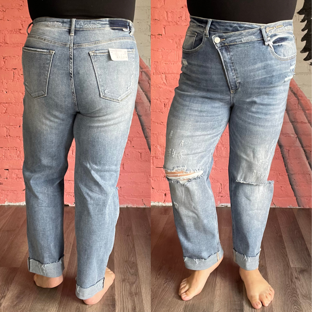 Risen Boyfriend Crossover Jeans