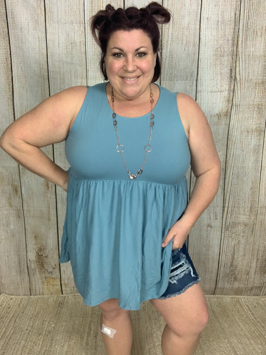 Sleeveless Baby Doll Tunic