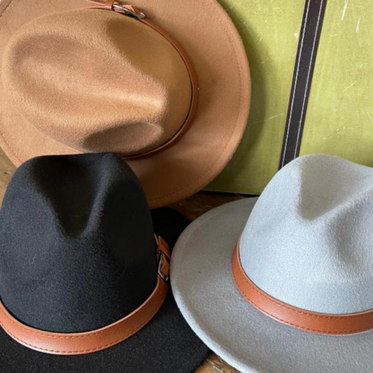 Belted Fedora Hat