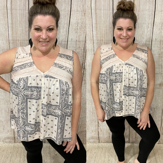Perfect Paisley Hi-Low Baby Doll
