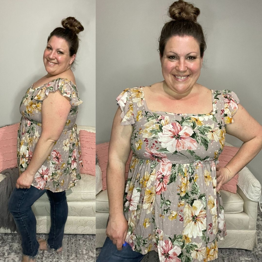 Swiss Dot Floral Baby Doll