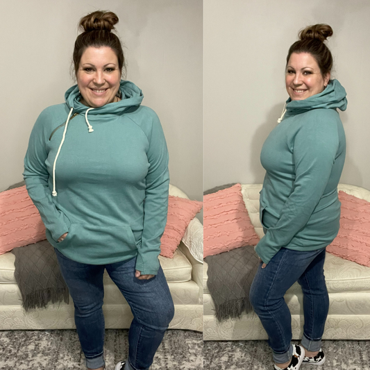 Ampersand Avenue Turquoise Double-hood Hoodie