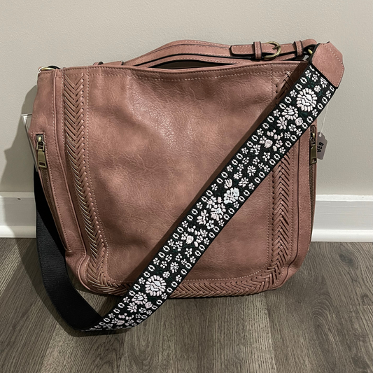 Boho Vegan Whipstitch Cross body Purse