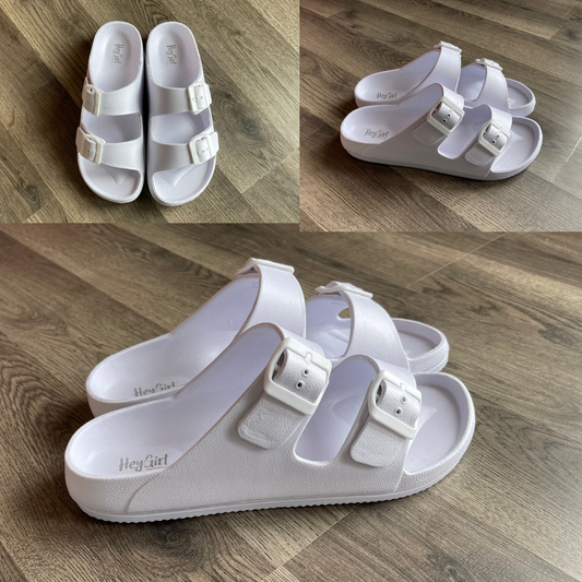Corky's White Waterslide Sandal