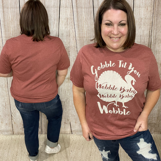Gobble Till You Wobble Baby Tee