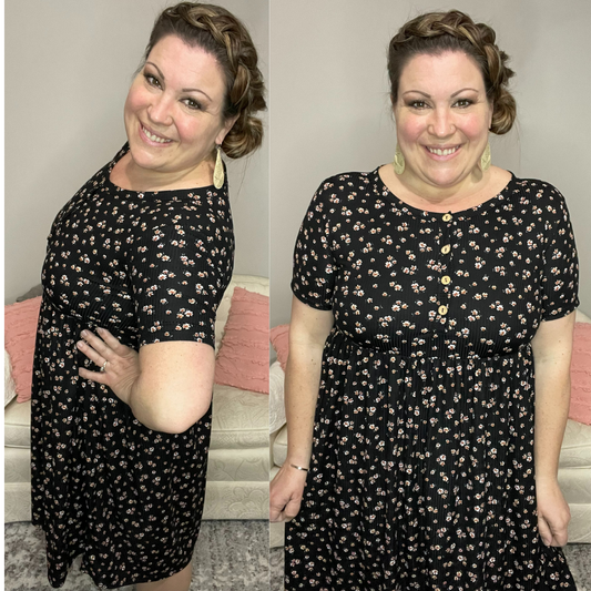 Floral Henley Dress