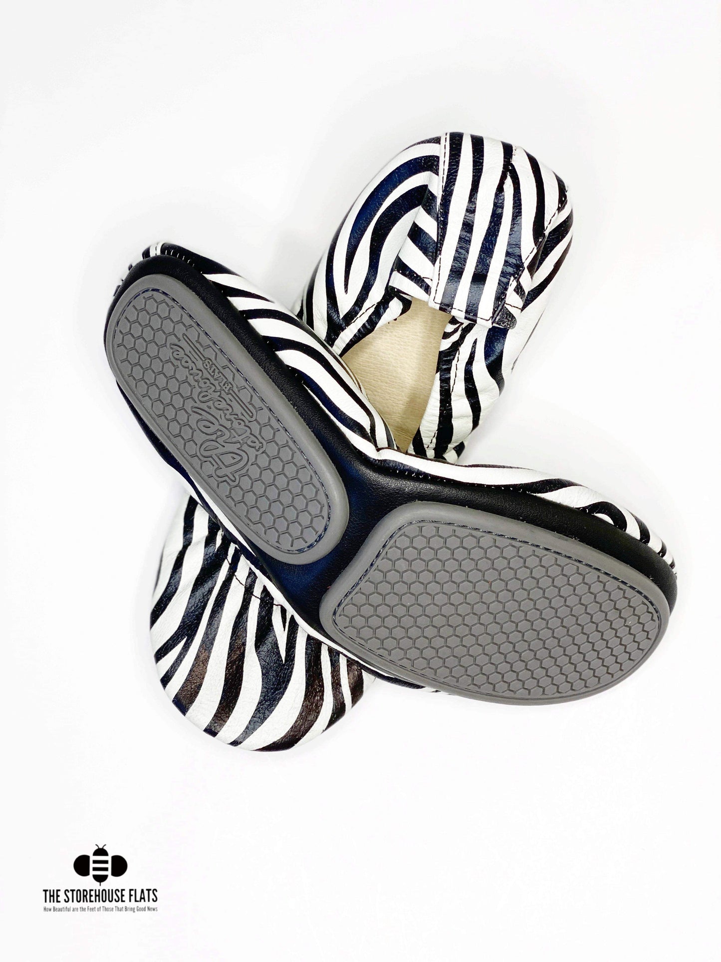 Storehouse Flats Zebra Classic Leather